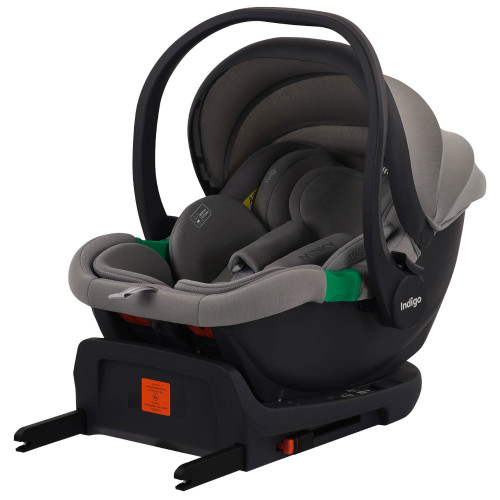 Автокресло MINKY I-SIZE с базой, группа 0+ (40-87см), (Indigo), (упак. 1 шт.) (светло-серый)