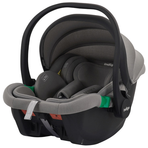 Автокресло MINKY I-SIZE с базой, группа 0+ (40-87см), (Indigo), (упак. 1 шт.) (светло-серый)