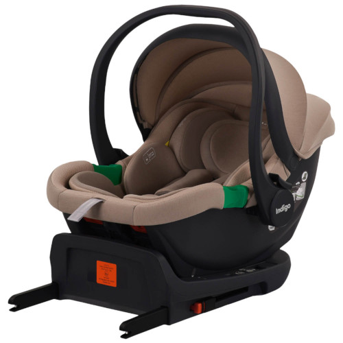 Автокресло MINKY I-SIZE с базой, группа 0+ (40-87см), (Indigo), (упак. 1 шт.) (бежевый)