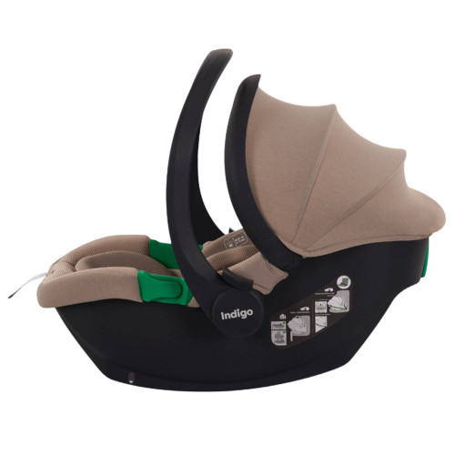 Автокресло MINKY I-SIZE с базой, группа 0+ (40-87см), (Indigo), (упак. 1 шт.) (бежевый)