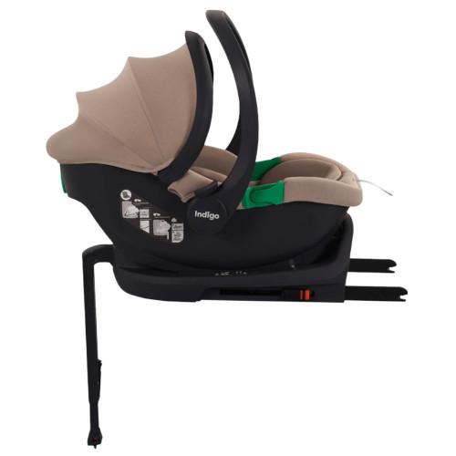 Автокресло MINKY I-SIZE с базой, группа 0+ (40-87см), (Indigo), (упак. 1 шт.) (бежевый)