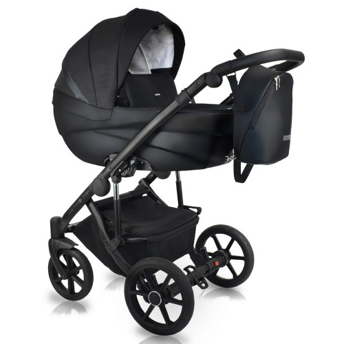 Детская коляска Bexa Ideal 2 в 1 ID 11G черный+черная кожа