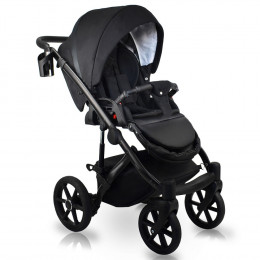 Детская коляска Bexa Ideal 2 в 1 ID 11G черный+черная кожа