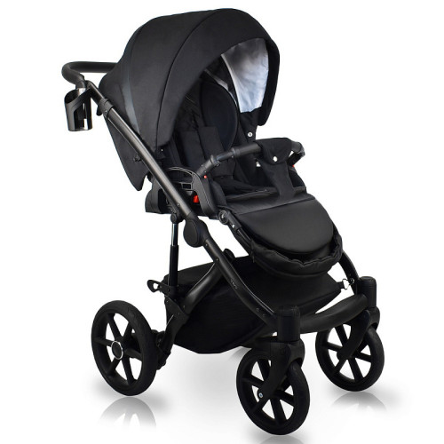 Детская коляска Bexa Ideal 2 в 1 ID 11G черный+черная кожа
