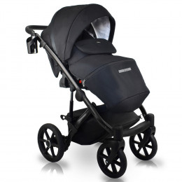 Детская коляска Bexa Ideal 2 в 1 ID 11G черный+черная кожа