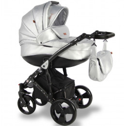 Детская коляска Sevillababy Ravento Eco 2 в 1 RVE-10 серебро экокожа