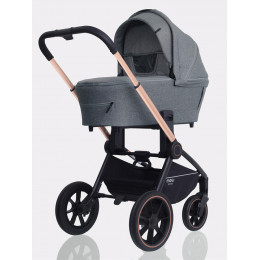 Детская коляска MowBaby Zoom PU 2 в 1 gold grey