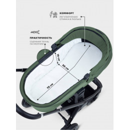Коляска 2 в 1 Mowbaby Zoom PU Olive