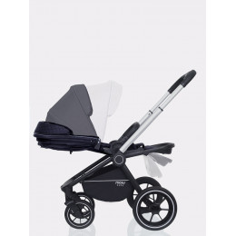 Детская коляска MowBaby Zoom PU 2 в 1 silver black
