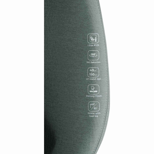 Автокресло E-TRON ISOFIX I-SIZE, с упором, группа 0+1+2+3 (0-36 кг), (Indigo) (упак.1 шт.) (зеленый)