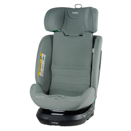 Автокресло E-TRON ISOFIX I-SIZE, с упором, группа 0+1+2+3 (0-36 кг), (Indigo) (упак.1 шт.) (зеленый)
