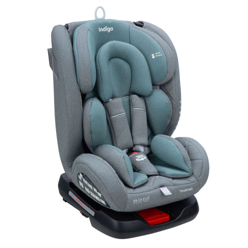 Автокресло TOURNEO ISOFIX, группа 0+1+2+3 (0-36 кг), (Indigo) (упак.1 шт.) (серый-зеленый)