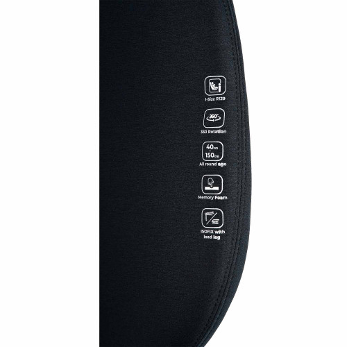 Автокресло E-TRON ISOFIX I-SIZE, с упором, группа 0+1+2+3 (0-36 кг), (Indigo) (упак.1 шт.) (черный)