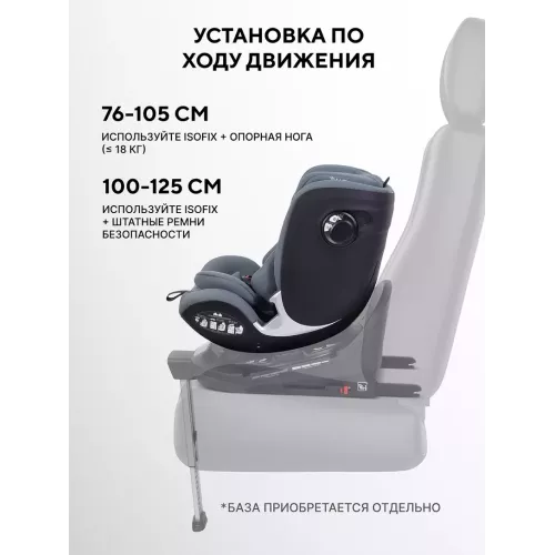 Автокресло Rant Aster Max (40-125 см) Graphite