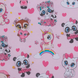 Комплект в кроватку 6 предм. "Малыши" (подушечки), перкаль (Indigo) (пандочки)