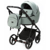 Детская коляска Adamex Blanc 2 в 1 BL-PS122 LUX (СЕРО-ЗЕЛЕН+СЕРО-ЗЕЛЕН. КОЖА)
