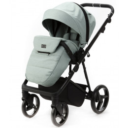 Детская коляска Adamex Blanc 2 в 1 BL-PS122 LUX (СЕРО-ЗЕЛЕН+СЕРО-ЗЕЛЕН. КОЖА)