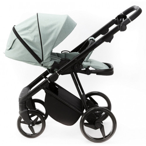 Детская коляска Adamex Blanc 2 в 1 BL-PS122 LUX (СЕРО-ЗЕЛЕН+СЕРО-ЗЕЛЕН. КОЖА)