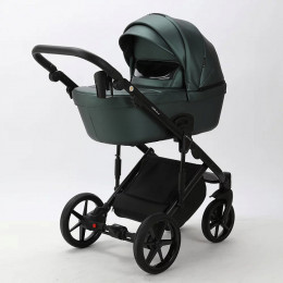 Детская коляска Adamex Lumi Air Deluxe 2 в 1 L-SM15 (Т.ЗЕЛЕНАЯ ПЕРЛ. КОЖА)