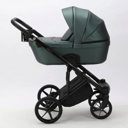 Детская коляска Adamex Lumi Air Deluxe 2 в 1 L-SM15 (Т.ЗЕЛЕНАЯ ПЕРЛ. КОЖА)