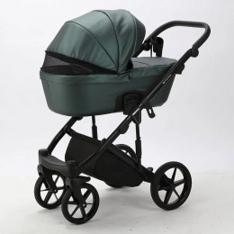 Детская коляска Adamex Lumi Air Deluxe 2 в 1 L-SM15 (Т.ЗЕЛЕНАЯ ПЕРЛ. КОЖА)