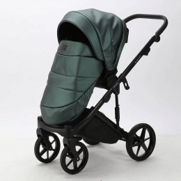 Детская коляска Adamex Lumi Air Deluxe 2 в 1 L-SM15 (Т.ЗЕЛЕНАЯ ПЕРЛ. КОЖА)