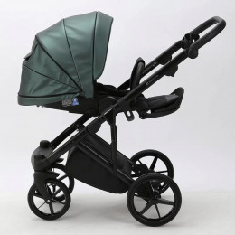 Детская коляска Adamex Lumi Air Deluxe 2 в 1 L-SM15 (Т.ЗЕЛЕНАЯ ПЕРЛ. КОЖА)
