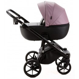 Детская коляска Adamex Nola Deluxe 2 в 1 N-SD106 (СИРЕНЬ КОЖА + ЧЕРН.КОЖА)