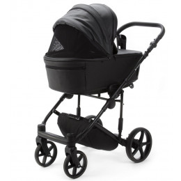 Детская коляска Adamex Zico Deluxe New 2 в 1 ZN-SA02 ЧЕРНАЯ КОЖА