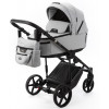 Детская коляска Adamex Zico Deluxe New 3 в 1 ZN-SA03 СВЕТЛО-СЕРАЯ КОЖА