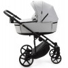 Детская коляска Adamex Zico Deluxe New 3 в 1 ZN-SA03 СВЕТЛО-СЕРАЯ КОЖА