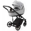 Детская коляска Adamex Zico Deluxe New 3 в 1 ZN-SA03 СВЕТЛО-СЕРАЯ КОЖА