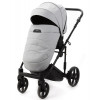 Детская коляска Adamex Zico Deluxe New 3 в 1 ZN-SA03 СВЕТЛО-СЕРАЯ КОЖА