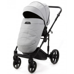 Детская коляска Adamex Zico Deluxe New 3 в 1 ZN-SA03 СВЕТЛО-СЕРАЯ КОЖА