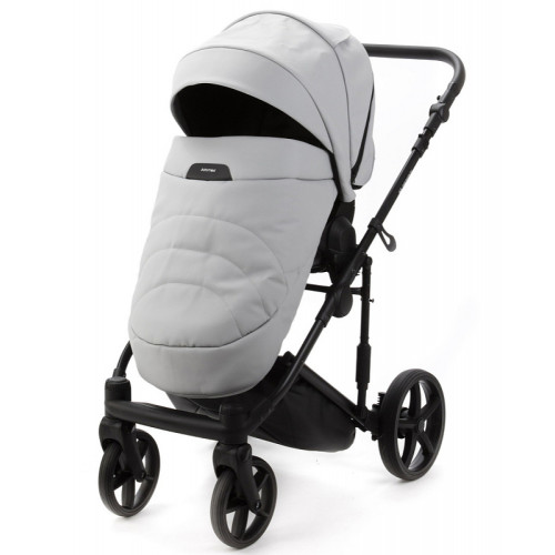 Детская коляска Adamex Zico Deluxe New 3 в 1 ZN-SA03 СВЕТЛО-СЕРАЯ КОЖА