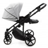 Детская коляска Adamex Zico Deluxe New 3 в 1 ZN-SA03 СВЕТЛО-СЕРАЯ КОЖА