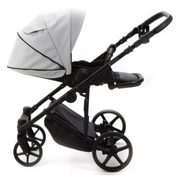 Детская коляска Adamex Zico Deluxe New 3 в 1 ZN-SA03 СВЕТЛО-СЕРАЯ КОЖА