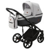 Детская коляска Adamex Amelia 2 в 1 AM266-TIP (СВ.СЕР.ТК.+Т.СЕР. КОЖА)