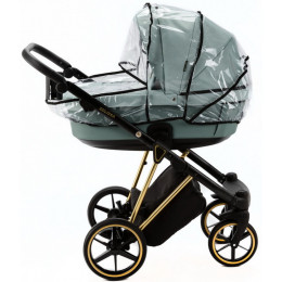 Детская коляска Adamex Belissa Special Edition 3 в 1 B-PS548 (СЕР-ЗЕЛ.ТК ЗОЛОТ.РАМ)
