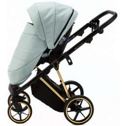 Детская коляска Adamex Belissa Special Edition 3 в 1 B-PS548 (СЕР-ЗЕЛ.ТК ЗОЛОТ.РАМ)