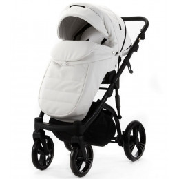 Детская коляска Adamex Lanti Deluxe 3 в 1 LN-SA1 (БЕЛАЯ КОЖА)