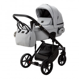 Детская коляска Adamex Lumi Air Deluxe 2 в 1 L-SA03 (СВ.СЕРАЯ КОЖА)