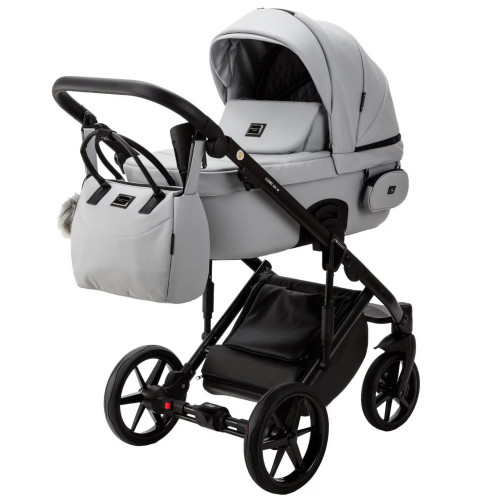 Детская коляска Adamex Lumi Air Deluxe 3 в 1 L-SA03 (СВ.СЕРАЯ КОЖА)