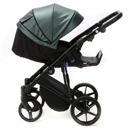 Детская коляска Adamex Mobi Deluxe 3 в 1 M-SM15 (Т.ЗЕЛЕНАЯ ПЕРЛ. КОЖА)