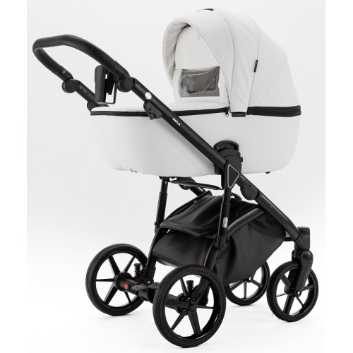 Детская коляска Adamex Nola Deluxe 3 в 1 N-SA01 (БЕЛАЯ КОЖА)