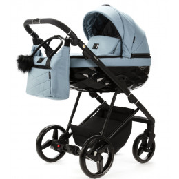 Детская коляска Adamex Quantum 2 в 1 Q-TK101 (СЕРО-ГОЛУБОЙ)
