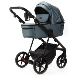Детская коляска Adamex Vasco Deluxe 2 в 1 V-SM18 (ГОЛУБОЙ МЕТАЛИК КОЖА)