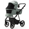 Детская коляска Adamex Vasco Deluxe 3 в 1 V-SA20 (СЕРО-ЗЕЛЕНАЯ КОЖА)