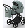 Детская коляска Adamex Zico Deluxe 2 в 1 Z-SA20 СЕР-ЗЕЛЕН.КОЖА
