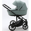 Детская коляска Adamex Zico Deluxe 2 в 1 Z-SA20 СЕР-ЗЕЛЕН.КОЖА